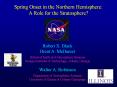 Spring Onset in the Northern Hemisphere: A Role for the Stratosphere? PowerPoint PPT Presentation