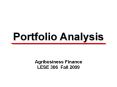 Portfolio Analysis PowerPoint PPT Presentation