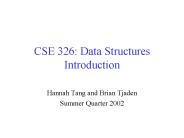 CSE 326: Data Structures Introduction