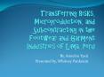 Transferring Risks, Microproduction, and Subcontracting in the Footwear and Garment Industries of Lima, Peru PowerPoint PPT Presentation