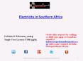 Overview of Electricity Market in Southern Africa – Trends and Analysis PowerPoint PPT Presentation