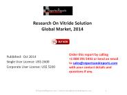 Research On Vitride Solution Global Market, 2014