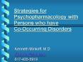 Strategies for Psychopharmacology with Persons who have Co-Occurring Disorders PowerPoint PPT Presentation