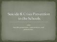 Suicide prevention, intervention, and postvention PowerPoint PPT Presentation