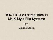 TOCTTOU Vulnerabilities in UNIX-Style File Systems