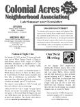 Late Summer 2007 Newsletter