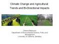 Climate Change and Agricultural: Trends and Bi-Directional Impacts PowerPoint PPT Presentation