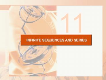 INFINITE SEQUENCES AND SERIES