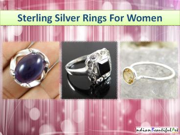 Sterling Silver Rings for Women