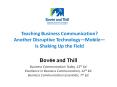 Teaching Business Communication? Another Disruptive Technology--Mobile--Is Shaking Up the Field PowerPoint PPT Presentation