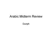 Arabic Midterm Review