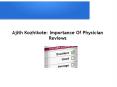 Ajith Kozhikote: Importance Of Physician Reviews PowerPoint PPT Presentation