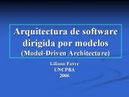 Arquitectura de software dirigida por modelos (Model-Driven Architecture)