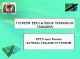 TOURISM EDUCATION PowerPoint PPT Presentation