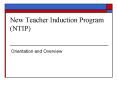 New Teacher Induction Program (NTIP) PowerPoint PPT Presentation
