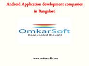 Android Application Development Companies In Bangalore