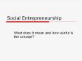 Social Entrepreneurship PowerPoint PPT Presentation