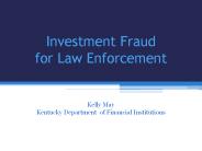 Investment Fraud for Law Enforcement
