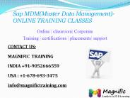 sap mdm online training classes