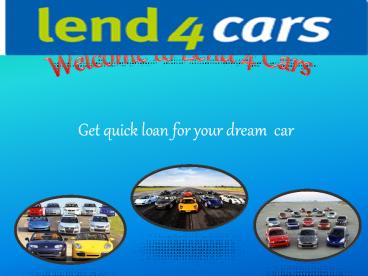 Car Loans in Australia at Lend 4 Cars