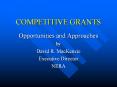 COMPETITIVE GRANTS PowerPoint PPT Presentation