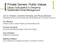 Private Owners, Public Values Citizen Participation in Designing Sustainable Forest Management PowerPoint PPT Presentation