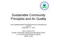 Sustainable Community Principles and Air Quality PowerPoint PPT Presentation