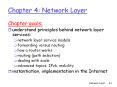Chapter 4: Network Layer PowerPoint PPT Presentation