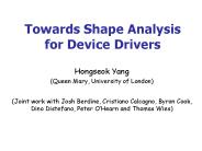 Towards Shape Analysis for Device Drivers
