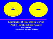 Equivalence of Real Elliptic Curves PowerPoint PPT Presentation