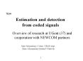 Estimation and detection from coded signals PowerPoint PPT Presentation