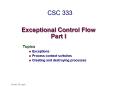 Exceptional Control Flow Part I PowerPoint PPT Presentation
