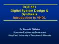 COE 561 Digital System Design PowerPoint PPT Presentation