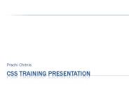 CSS Training presentation