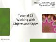 Tutorial 13 Working with Objects and Styles PowerPoint PPT Presentation