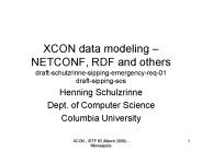 XCON data modeling 