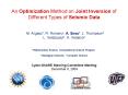 An Optimization Method on Joint Inversion of Different Types of Seismic Data PowerPoint PPT Presentation