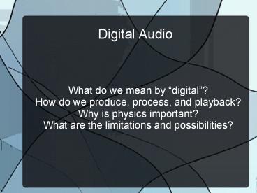 Digital Audio