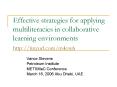 Effective strategies for applying multiliteracies in collaborative learning environments http://tinyurl.com/m4ow6 PowerPoint PPT Presentation