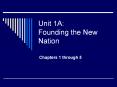 Unit 1A: Founding the New Nation PowerPoint PPT Presentation