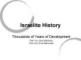 Israelite History PowerPoint PPT Presentation