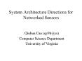 System Architecture Directions for Networked Sensors PowerPoint PPT Presentation