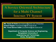 Md. Tanvir Al Amin tanviralamin@gmail.com (Presenter)