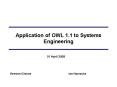 Application of OWL 1.1 to Systems Engineering PowerPoint PPT Presentation