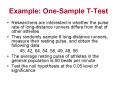Example: One-Sample T-Test PowerPoint PPT Presentation