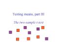 Testing means, part III The two-sample t-test PowerPoint PPT Presentation