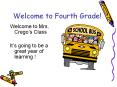 Welcome to Fourth Grade! PowerPoint PPT Presentation