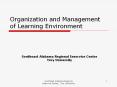 Organization and Management of Learning Environment PowerPoint PPT Presentation