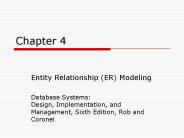 Entity Relationship (ER) Modeling