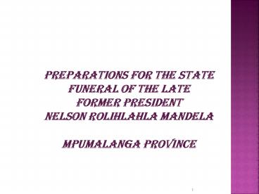 DRAFT STATE FUNERAL PLAN MPUMALANGA
